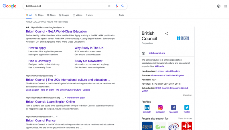 British council query